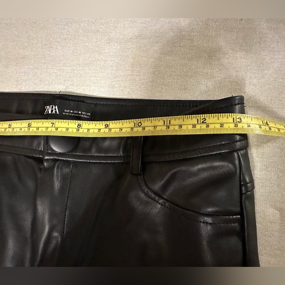 Zara, Vegan Leather Pants, Jean Style - Picture 4 of 7